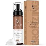 Self Tanner Mousse - USA Made with Natural & Organic Ingredients, Self Tanning Mousse for Fake Tan, Natural Looking Sunless Tanner, Non Toxic Tanning Foam for Gradual Tan with Streak Free Finish