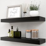 Boswillon Black Floating Shelves Se