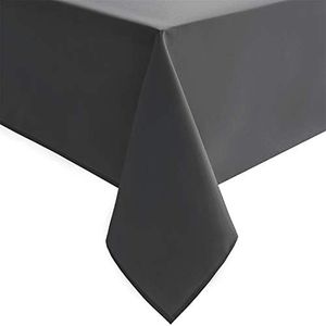 Homedocr Grey Rectangle Tablecloth - Non Wrinkle, Stain Resistant and Waterproof Oblong Kitchen Fabric Table Cloth, 54 x 108 inch