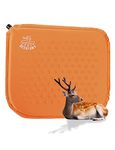 Deerfamy Inflatable Cushion Large Stadium Seats with Package for Long Plane Bleachers Camping Office Car Portable Sitting Pad, Orange