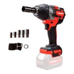 Dogtooth 20V Cordless Impact Wrench 1/2'', High Torque Maximum 850 NM, Brushless Motor, 4 Variable Speeds Max 3200RPM, Compatible with Makita 18V Battery, NO Battery (Tool only)