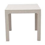 OAKNEST Supreme Summit Rattan Type Matte Finish Portable Dining Table for Garden, Roof, Office, Home Etc. (Color: Dark Beige)