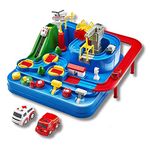 PANSHUB Car Race Tracks Toy | Car Adventure Toy for Boys, Girls & Kids | Playset City Rescue Toddlers Toy Car | Pre Educational Learning Toy Puzzle Car Gift for Kids (Regular)