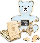 The Real Bossy Baby We Can Bearly Wait Teddy Bear Baby Shower Decorations - Guest Book Alternative - Woodland Themed Centerpiece & Ultrasound Photo Frame
