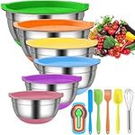 Menbyci 6 Pcs Mixing Bowls with Lid