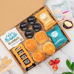 Cornish Afternoon Cream Tea Hamper – 4 Person Deluxe Cream Tea - Fresh Scones, Tea, Jam, Cornish Biscuts & Roddas Clotted Cream, Elegant Packaging Gift - Birthday, Anniversary & Special Occasions