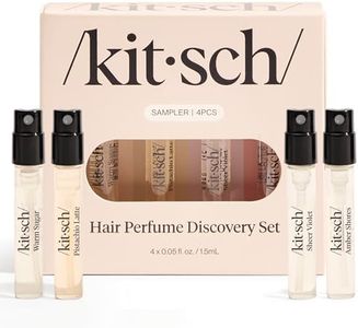 Kitsch Hair Perfume For Women (Discovery Set) - Pistachio Latte, Warm Sugar, Sheer Violet & Amber Waves - Patented Odor-Eliminating Technology, Hair Spray and Body Mist - 4 x 1.5ml