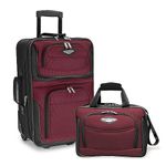 Travel Select Amsterdam Expandable Rolling Upright Luggage, Black, 2-Piece Set