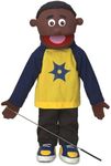 25" Jordan, Black Boy, Full Body, Ventriloquist Style Puppet