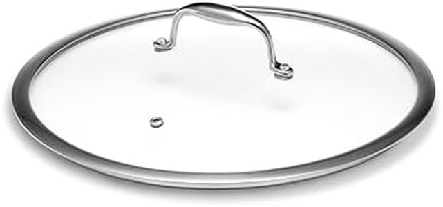 HexClad Tempered Glass Lid, 12-Inch Designed for HexClad Hybrid Cookware, Steam Vented, Dishwasher Safe