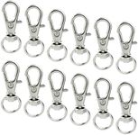 cnomg 50 pcs Swivel Clasps Lanyard Snap Hook, Metal Swivel Lanyard Snap Hook Lobster Claw Clasp