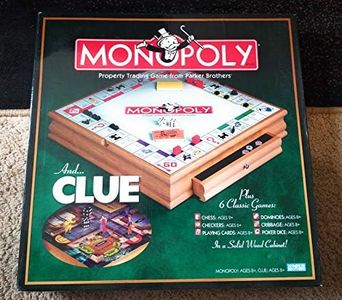 Parker Brother Hasbro Wooden Board Games, Monopoly, Clue Plus 6 Other Board Games