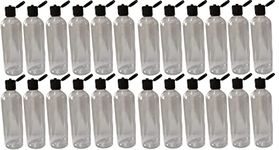 M.C. PIPWALA 500ml Empty Clear Round Black Cap Plastic Bottles Refillable Travel Size Cosmetic Travelling Containers Small Leak Proof Squeeze Bottles for Toiletries,Shampoo| Pack of 12