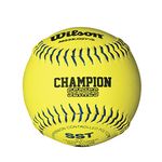 Wilson USSSA Series Leather Softball (1 Dozen), Optic Yellow, 11-Inch