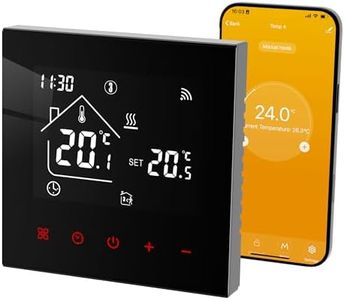 Thermostat Connecté WiFi pour Chauffage de Chaudière à Gaz Thermostats d'Ambiance,Thermostat Programmable Intelligent,Compatible Tuya Alexa Google Assistant 3A,Noir