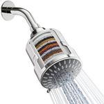 Mist Shower Filter Head for Hard Water Improves Skin, Hair, and Nails - 5 Modes High Output Filtered Shower Head with Filter Softens Water and Removes Chlorine and Heavy Metals, Chrome