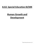 Human Growth and Development (B.Ed Special Education ID/MR Book 1)