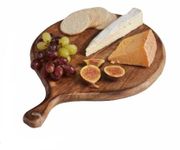 HS ART™ Wood Chopping Board for Kitchen | Chopping Board for mom,Wife Gift | Cutting Board for Kitchen | Round Cutting Board | Wooden Serving Board | Pizza Serving Platter Vegetables Cutting Board