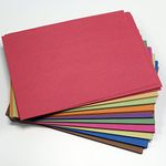 A3 Recycled Sugar Paper Bright Colours 50 Large Sheets in 10 Assorted Colours, Great for Kids Arts & Crafts, Drawing, Painting & Scrap Booking. 42 x 30cm Sheet Size