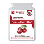 Montmorency Cherry Capsules 2100mg - 90 Vegan Supplements I Prowise CherryMax with 1500MG Montmorency Cherry & 600MG Black Cherry I Tart Cherry Capsules I Made in The UK by Prowise Healthcare