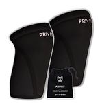 PRIVFIT Neoprene 7Mm Thick Heavy-Duty Professional Knee Workout Compression Support For Weightlifting, Powerlifting & Crossfit - 1 Pair Black (Large), Swelling