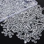 OUTUXED 1000pcs 0.4inch Clear Diamonds Crystals Acrylic Gems Wedding Table Scattering Gemstones Christmas Party Decorations Bridal Shower Vase Fillers