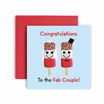 Huxters Wedding ‘Congratulations to the Fab Couple’ Wedding gifts Congratulations Wedding card - Wedding gifts for couple - Fun Greetings Card - Wedding Card (Bride and Groom)