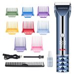 Barberboss 10-in-1 All-in-One Trimmer, Ultimate Grooming Kit for Beard & Hair, 8 Attachments Comb Set, Precision Titanium-Ceramic Blades, LED Display & Dual Speed Options, QR-2091E