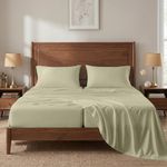 450TC 100% Cotton Split King Bed Sheets - Long-Staple Sateen Weave, Linen