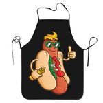 Shuwekk Hotdog Apron, Hot Dog Apron for Hot Dog Costume, Funny Hot Dog Hold Ketchup Apron for Adults Women Men, Cute Apron for Hot Dog Maker, Hotdog Ketchup, One size