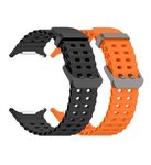 YODI Combo Pack watch strap band Compatible with Samsung Galaxy Watch 7 Ultra Band 47mm Smartwatch, Silicone Sport Strap Fit for Samsung Galaxy Watch Ultra Band For Men Women (BLACK-ORANGE)