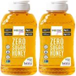 Wholesome Yum Zero Sugar Honey Substitute (2 Pack) - Keto Honey - Natural Sugar Free Honey Alternative With Monk Fruit & Allulose - Zero Net Carbs, Non GMO, Gluten Free, No Aftertaste (11 oz)