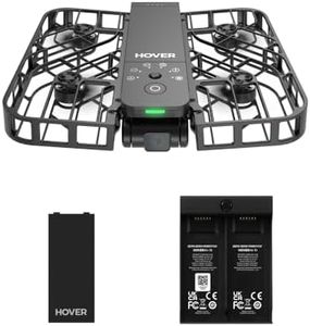 HOVERAir X1 Self-Flying Camera, Pocket-Sized Drone HDR Video Capture, Palm Takeoff, Intelligent Flight Paths, Follow-Me Mode, Foldable Action Camera with Hands-Free Control Black (Combo)