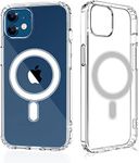 Losvick iPhone 12 Case/iPhone 12 Pro Magnetic Case Compatible with MagSafe, Shockproof [Anti-Yellow] Scratch-Resistant TPU + PC Cover Case for iPhone 12/iPhone 12 Pro 6.1'', Clear