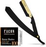 Facón Straight Razors for Men - Professional Barber Straight Edge Razor Kit with 100 Blades, Classic Stainless Steel Barbero Shaver for a Smooth & Precise Shave, Premium Barber Razor for Men's Shaving