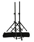 TEK audio SS260 - Speaker Stands Kit including 2 Stands and carry bag PA Stand Mobile DJ medium legs