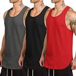 COOFANDY Men's 3 Pack Workout Tank Top Gym Muscle Tee Fitness Bodybuilding Sleeveless T Shirts