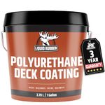 Liquid Rubber Smooth Polyurethane Deck Coating - Solar Protection Deck Sealant, Non-Toxic Multi-Surface Waterproofing Membrane, Easy to Apply, Neutral Beige, 1 Gallon