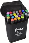 Oytra Alcohol Markers Dual Twin Tip Art 24 Colors Sketch Pens Marker for Manga Portrait Illustration Drawing Fashion Anime Architectural Drawings Painting