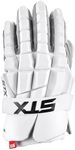 STX LZR Lacrosse Gloves, Medium, Wh