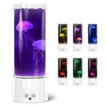 Jellyfish Lamp Lavalamp Aquarium 17 Colour Changing Round Jellyfish Lamp with Remote Control Night Light Mood Lamp Decoration for Children Adults Home Office Gift Decoration USB/Battery Operated