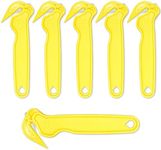 DAQUN 6 Pcs Yellow Box Cutters, Box Opener Tool - Utility for Cardboard, Packaging, Slitting Bubble Wrap, Stretch Film & Plastics, Good Helper for Logistics and DIY Enthusiasts