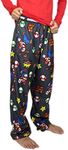 Nintendo Super Mario Boy's Flannel Pajama Pants (Small / 4-5, Gray)