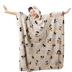 Disney Mickey Mouse Hooded Throw EXPRESSIONS Blanket Toddlers All-Season Wearable Plush Poncho Wrap Best Gifts for Boys and Girls, 40x44 inches (Official Disney Product)