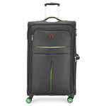 WENGER Fiero-Pro Large Softside Suitcase, 116 litres, Black/Green, Swiss Designed, 612096