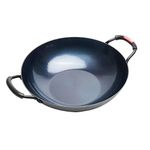 臻三环 ZhenSanHuan HandHammered Iron Wok Flat Bottom Induction Suitable (2 handles)