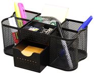 DecoBrothers Desk Organizers Pencil/Pen Holder Caddy Storage Accessories for Office, Black