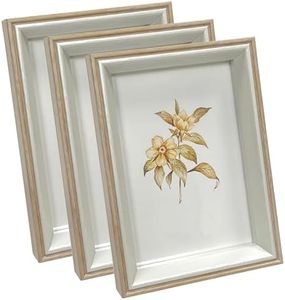 Haobase 3 Pcs 8x10 inch Deep Photo Frames with Vertical/Horizontal Angle Bracket, Picture Frames for Home Office Decoration