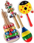 ZeroOneCraft Wooden Non Toxic Colourful Rattle Toys for Newborn Baby, Musical Infant Toy, Gift Set for 6 Month Babies (EJDX)