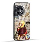 NDCOM for OnePlus 12R 5G Back Cover Anime One Piece Wanted Luffy Printed Metal Case